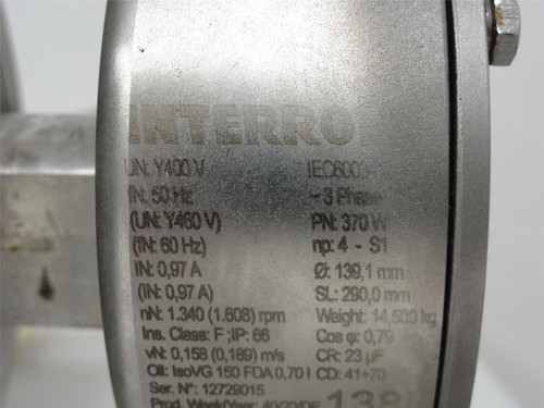 Interroll 009004010790016_; Drum Motor 11.5" Belt Width 5.5"OD