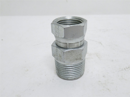 Eaton 9205X8X12; Straight Steel Adaptor; 1/2MNPT x FNPT