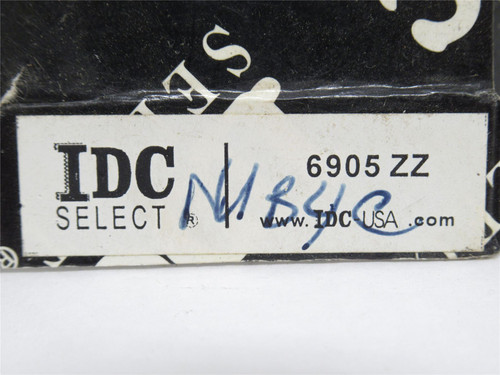 IDC 6905ZZ; Ball Bearing 25mm ID x 42mm OD x 9mm Wide