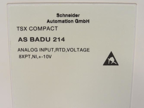 Schneider AS-BADU-214; Analog Input Module; 8 Point; 10V; 4-20mA