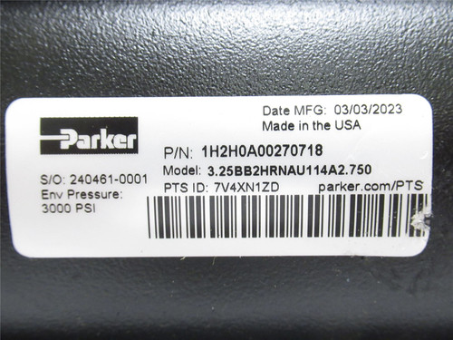 Parker 3.25BB2HRNAU114A2.750; Hydraulic Cylinder; 3-1/4"ID