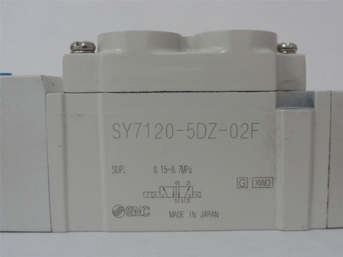 SMC SY7120-5DZ-02F; Solenoid Valve; 24VDC; 4-Way; 2 Position