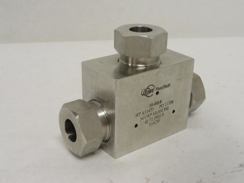 JBT 30-0018; Valve; SS-316; 60;000PSI; 1-1/8" BSPT