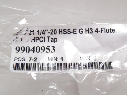 FMT 99040953; Tap; 4-Flute; 1/4"-20 HSS-E G; 3705-HPCI