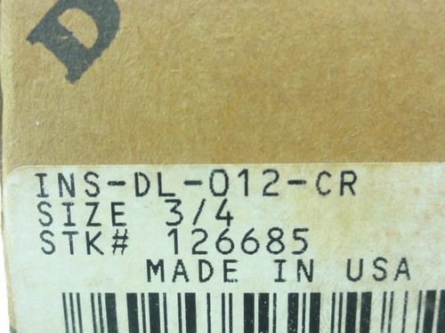 Dodge 126685; Insert Bearing; 3/4"ID INS-DL-012-CR