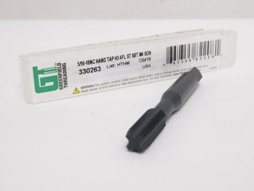 Greenfield 30263; Straight Flute Tap; 5/16"-18; Semi-Bottom