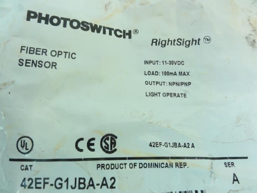 Allen-Bradley 42EF-G1JBA-A2; Photoswitch; In: 11-30VDC; 100mA