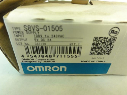 Omron S8VS-01505; Power Supply; 100-240VAC; Out: 5VDC; 2A