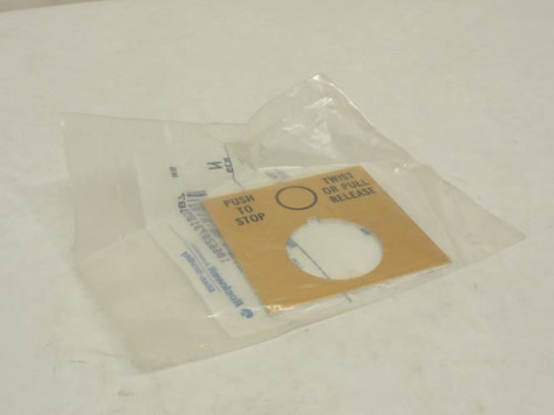 Allen-Bradley 800T-X647; Legend Plate; Alum; Gold; Size: 30.5mm