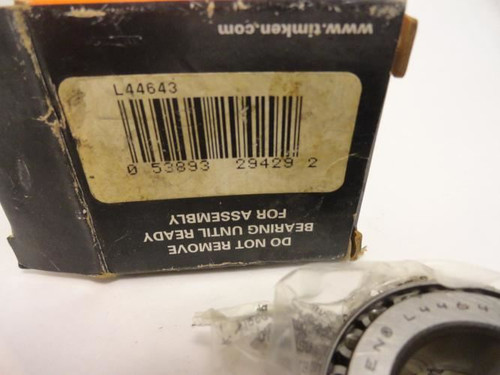 Timken L44643; Roller Bearing Cone; 1"ID