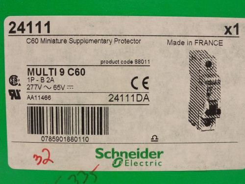 Schneider MG24111; Supplementary Protector; 2A; 1P; 277VAC