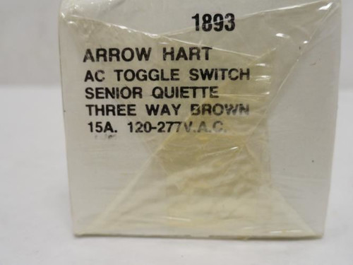 Arrow Hart 1893; Toggle Wall Light; Locklng; 15A; 120-277VAC