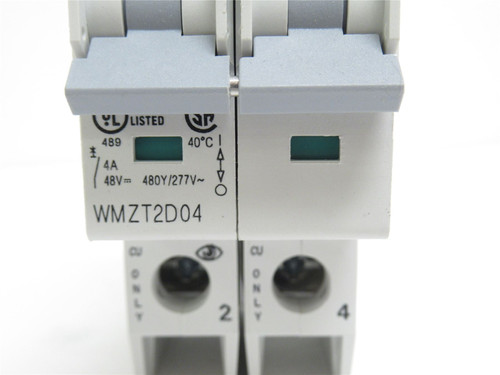 Eaton WMZT2D04; Circuit Breaker; 4A; 577/480VAC; 2P