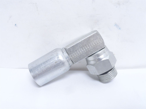 Eaton 08U-R70; Crimp Swivel Elbow 90Deg; 1/2" Tube x 5/8" BOSS