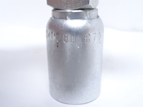 Eaton 08U-R70; Crimp Swivel Elbow 90Deg; 1/2" Tube x 5/8" BOSS