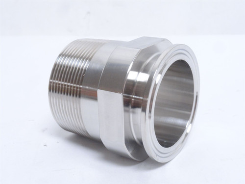 Sanitary Solutions SS21MP; Adaptor; SS-316L; 1NPT x 1" Clamp