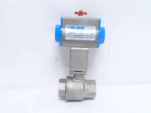 Valbia 82DA1310; Actuated Ball Valve; SS; 1-1/2NPT; 116PSI