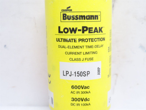 Bussmann LPJ-150SP; Time Delay Fuse; 150A; 600VAC/300VDC