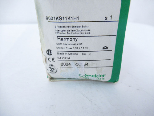 Schneider 9001KS11K1H1; Selector Switch 30mm Key E10