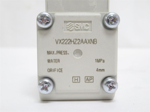 SMC VX222HZ2AAXNB; Solenoid Valve 24VDC; NO 90DEG Fitting