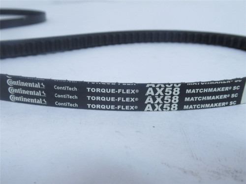 Continental AX58; V-Belt; 60" Outside Length; 1/2" Top Width