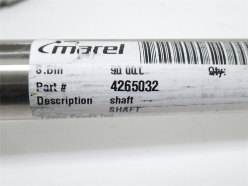 Marel 4265032; Motor Shaft; SS; 30-3/8" Long 20 x 25mmOD