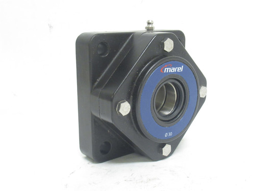 Marel 400010915; Flange Bearing; 30mmID; 4-Bolt Mount