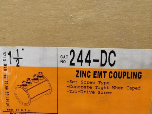 Bridgeport 244-DC; Lot-5; Concrete Tight EMT Connector; 1-1/2"