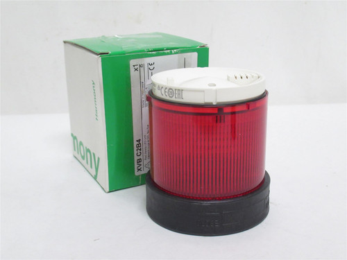 Schneider XVB-C2B4; Red LED Beacon 24VAC/DC 70mm Base; Steady