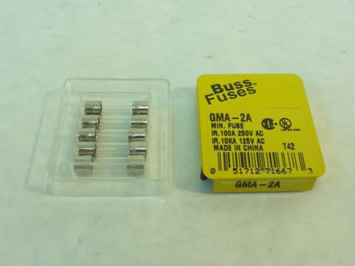 Bussmann GMA-2A; Box-5 Mini Fuses; 2A; 250V