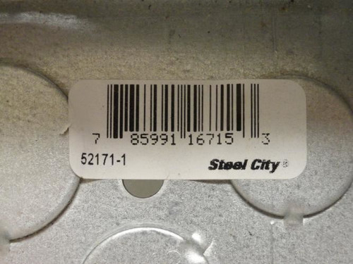 Steel City 521711; Lot-4 Conduit Boxes; 4" Square; 2-1/8" Deep