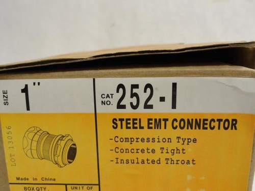 Bridgeport 252-I; Lot-5; Steel Compression Connectors Size: 1"