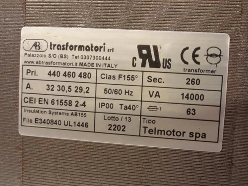 Transformatori CEI EN 61558 2-4; Transformer; 14000VA