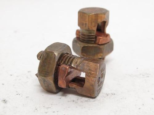 T&B 3H; Lot-2 Bronze Alloy Split-Bolt Connectors; 8-3 AWG