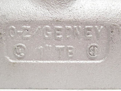 OZ Gedney 0ZGTB100A; Conduit Body 1" Threads; Aluminum; Type: TB