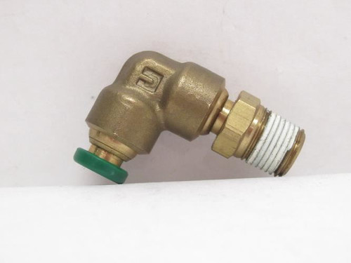 Parker W169PLP-3-2-BRASS; Air Elbow; 90Deg; 3/16"PTC x 1/8NPT