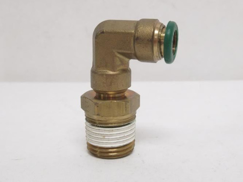 Parker W169PLP-6-8-BRASS; Swivel Elbow; 90Deg; 3/8"PTC x 1/2NPT