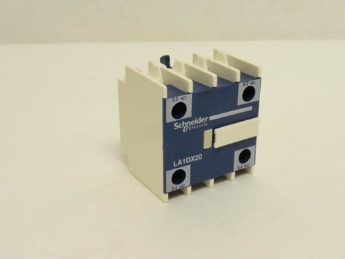 Schneider LA1DX20; Auxiliary Contact Block; 10A; 600VAC 2-NO