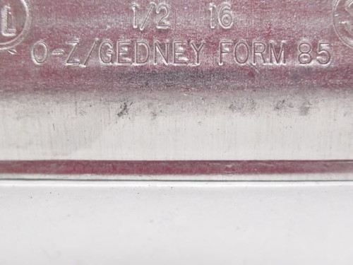 OZ Gedney BS50A; Lot-2 Aluminum Conduit Body Covers; 1/2"