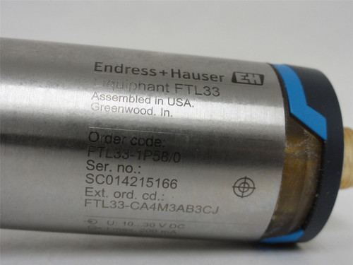 Endress+Hauser FTL33-1P58/0; Point Level Switch; Missing Plug
