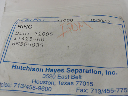 Hutchison Hayes 11425-00; Ring