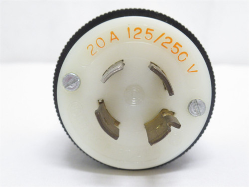 Hubbell HBL2421; Locking Plug L15-20P; 250VAC; 20A; 3 Pole