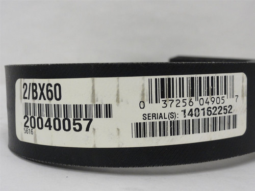 Continental 2/BX60; V-Belt; 1.46" Width; 2 Ribs; Size BX