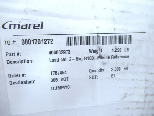 Marel 400002973; Load Cell; 5kg R1001
