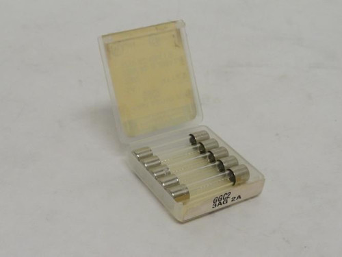 Ferraz GGC2; Box-5; Glass Fuses; 2A; 250V; 1-1/4" x 1/4"