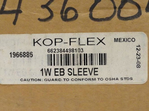 Kop Flex 1966886; Flanged Coupling Sleeve; 4-9/16" OD