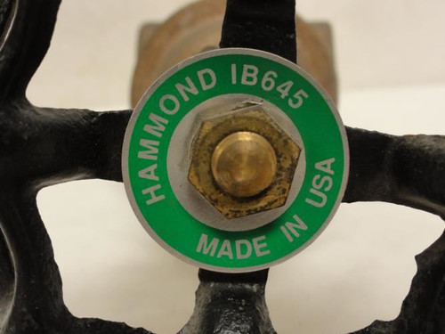 Hammond IB645 1-1/4; Bronze Gate Valve; 1-1/4 Fnpt Class: 125