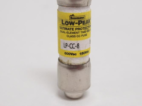 Bussmann LP-CC-8; Time Delay; Fuse; 8A 600VAC; 150VDC