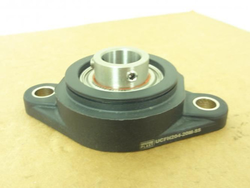System Plast UCFH204-20M-SS; Flanged Bearing; 20mmID; 2-Bolt;SS