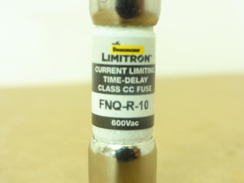 Bussmann FNQ-R-10; Time Delay Fuse; 10A; 600VAC; Class CC